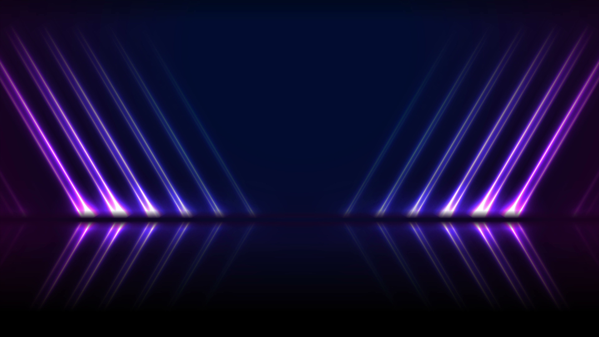 3D Blue Ultraviolet Neon Laser Lights Background